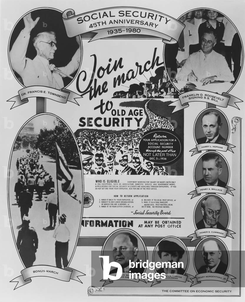 Social Security 45th Anniversary 1935 - 1980, 1980 (poster)