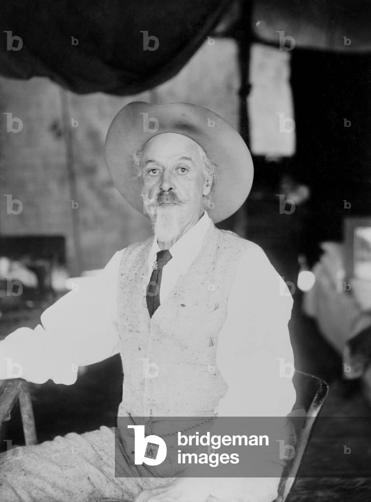 William Frederick Cody, aka Buffalo Bill (1846-1917), legendary Western scout turned Wild West Show impresario in 1911