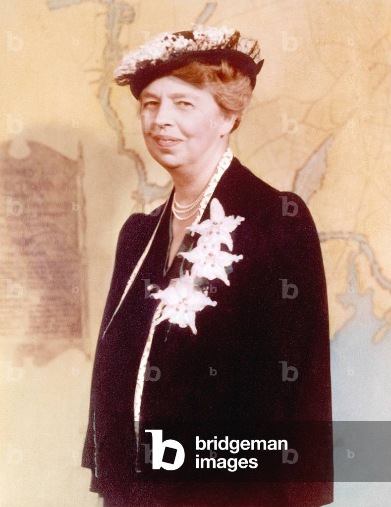 Eleanor Roosevelt. Hand colored photograph c.1936