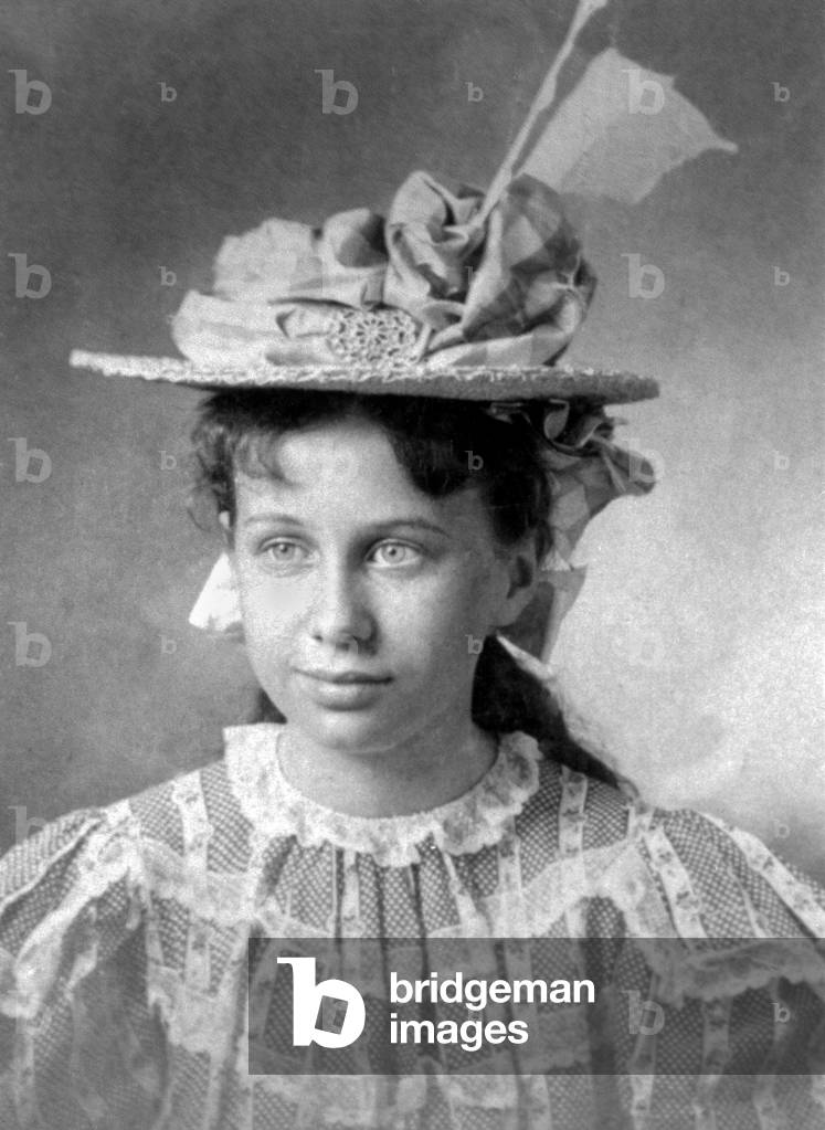 Young Bess Wallace, the future First Lady, Bess Truman. July 1898. Bess and Truman graduated from high school in the same class in 1901. They were then separated until a chance meeting in 1910. Financial setbacks and WW1 delayed their wedding to until 1919