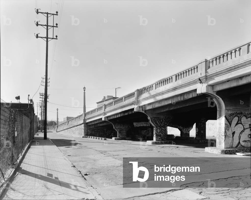 Los Angeles, North Spring Street Bridge, California, photograph 1980s