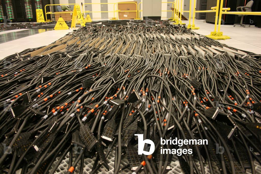 Rivers of cables for the Dawn supercomputer at the Lawrence Livermore National Laboratory. 2009