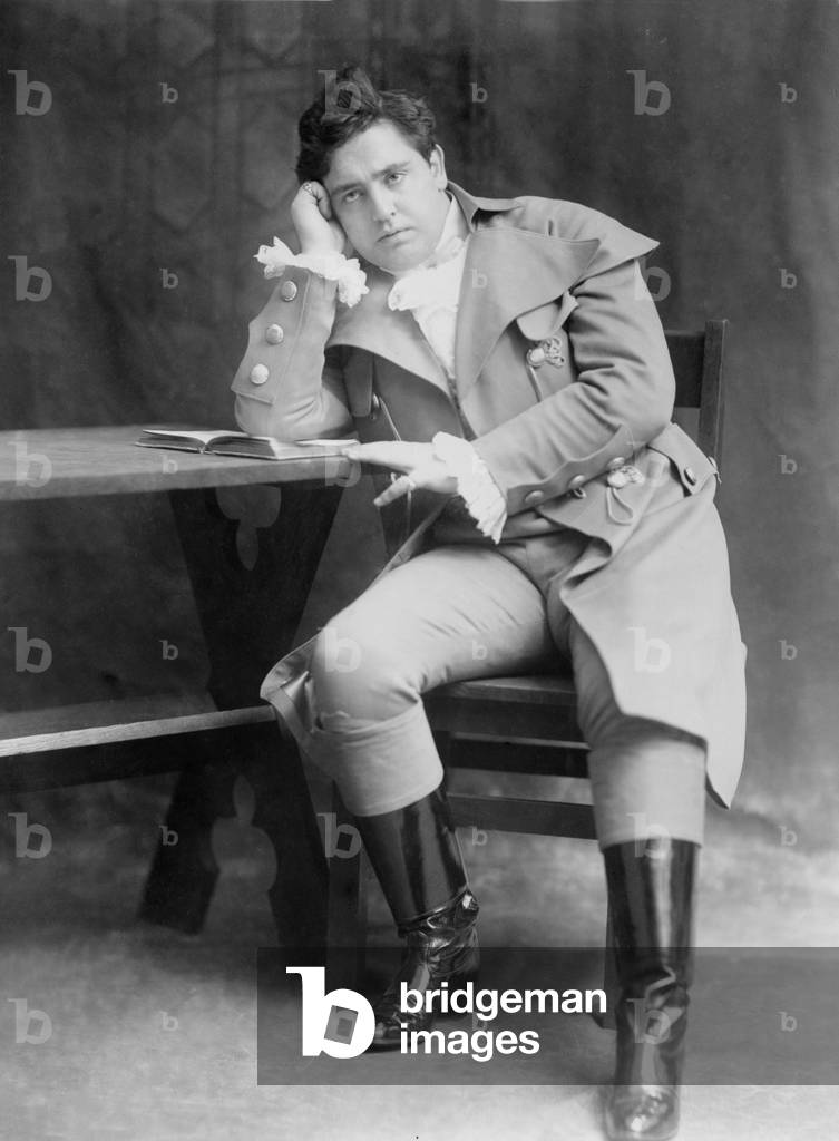 John McCormack (1884-1945), Irish-American tenor, in costume. 1910