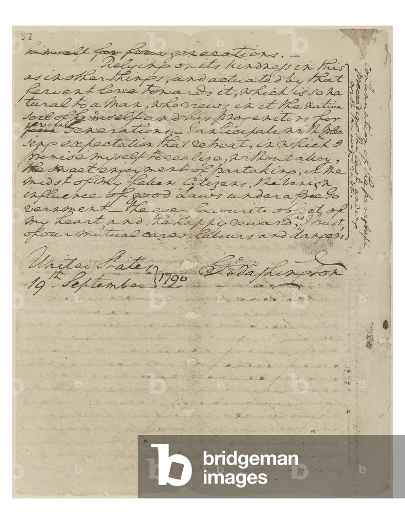 George Washington's Farewell Address page 2 of 2. George Washington advised American citizens to view themselves as a cohesive unit and avoid political parties and issued a special warning to be wary of attachments and entanglements with other nations