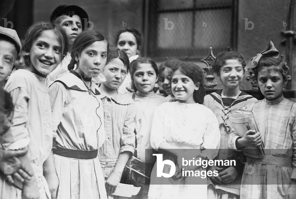 Group of Italian-American school girls in New York City, c. 1910