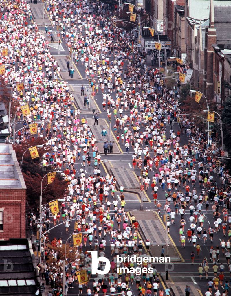NEW YORK CITY MARATHON, (around 53rd-55th Streets), c.early 1990s
