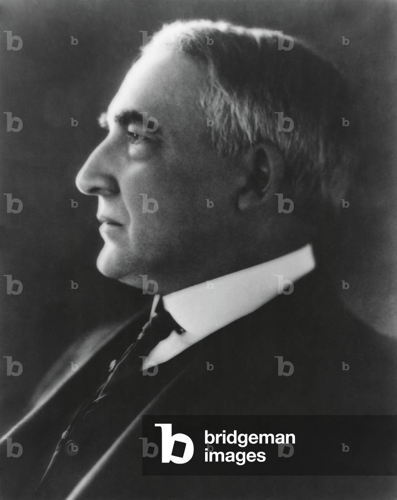 Profile Portrait of President Warren Harding, c. 1921-23
