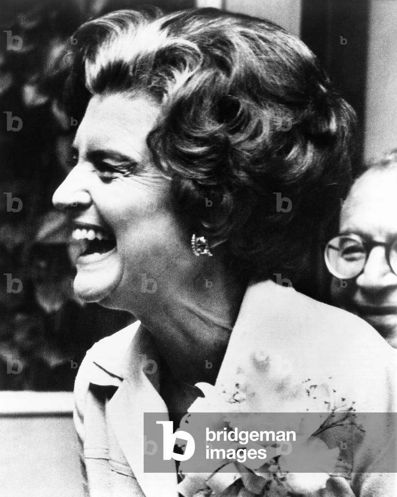 First Lady Betty Fords campaigning during the 1976 Presidential election. c. July 15, 1976