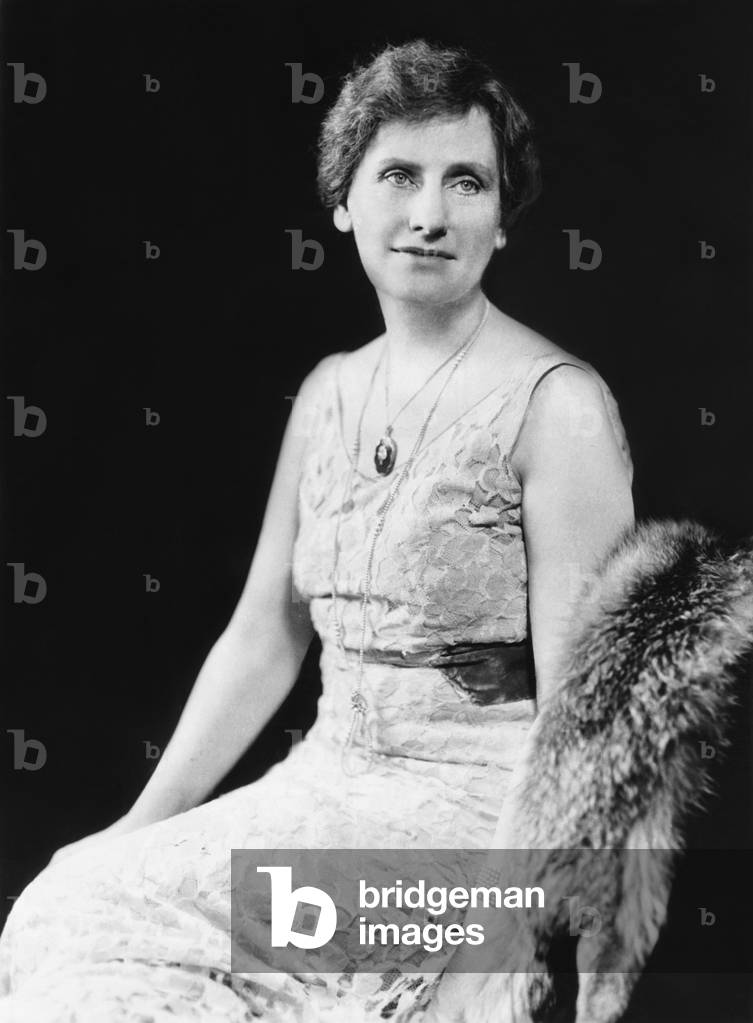 Nellie Tayloe Ross was the first state governor in U.S. History from 1925 to 1927. Her husband, William Ross, the progressive Democratic Governor of Wyoming died of appendicitis in 1924. When Democratic Party nominated Nellie to run for Governor in 1924, she won without campaigning and served for a two year term. Photo by Bachrach.