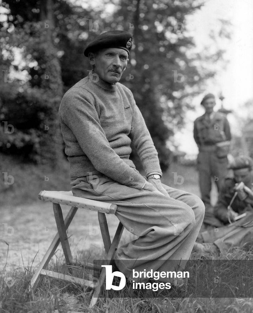 General Bernard Montgomery during a press conference in Normandy on June 11, 1944. World War 2