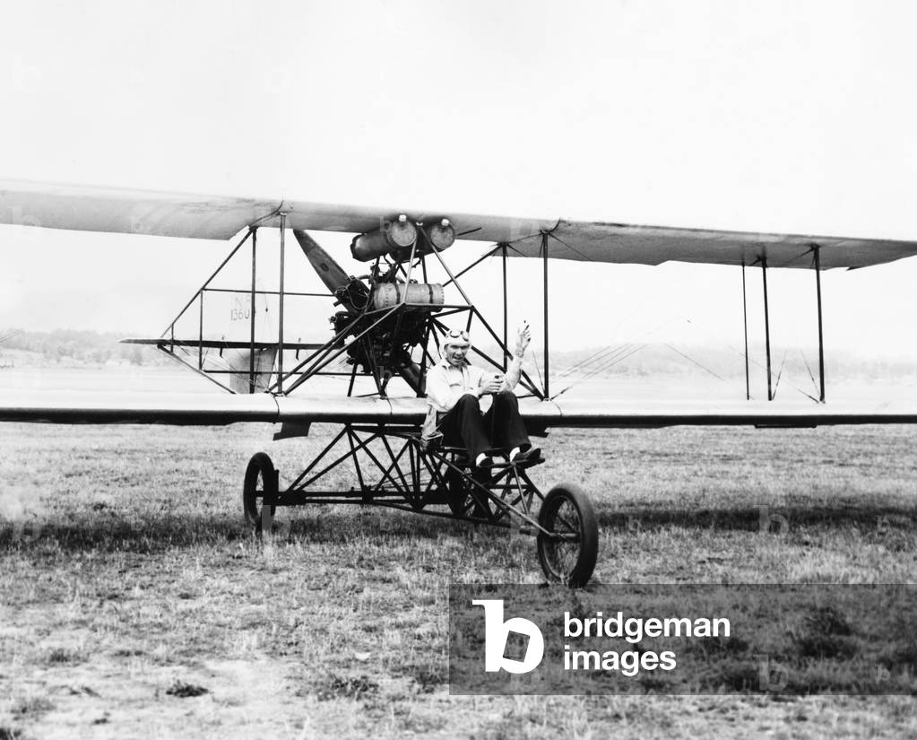 A 'pusher plane,' c. 1910