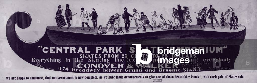 Central Park Skate Emporium, Conover & Walker, c.1889 (poster)
