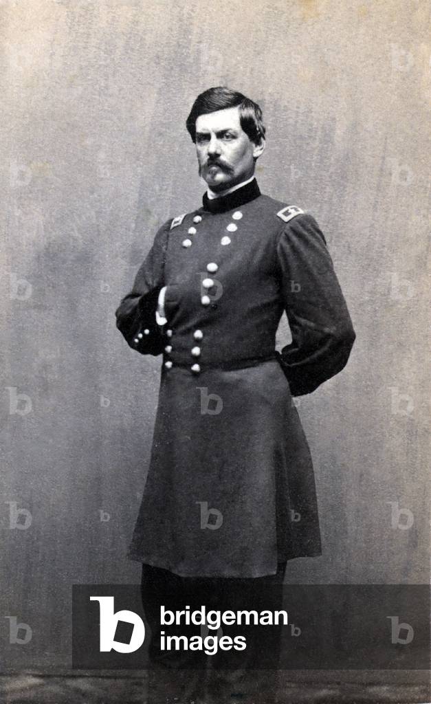 George McClellan (1826-1885) in 1861 when he was assigned command of Union forces in Virginia. Within a year he had the army well organized but was dismissed in 1862 for failing to effectively challenge the Confederates