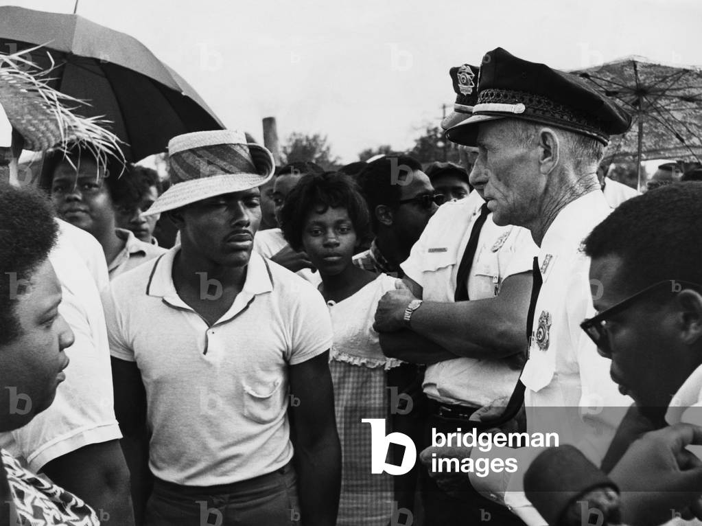US Civil Rights. Police confronting demonstrators in Greenwood, Mississippi, c.mid-1960s