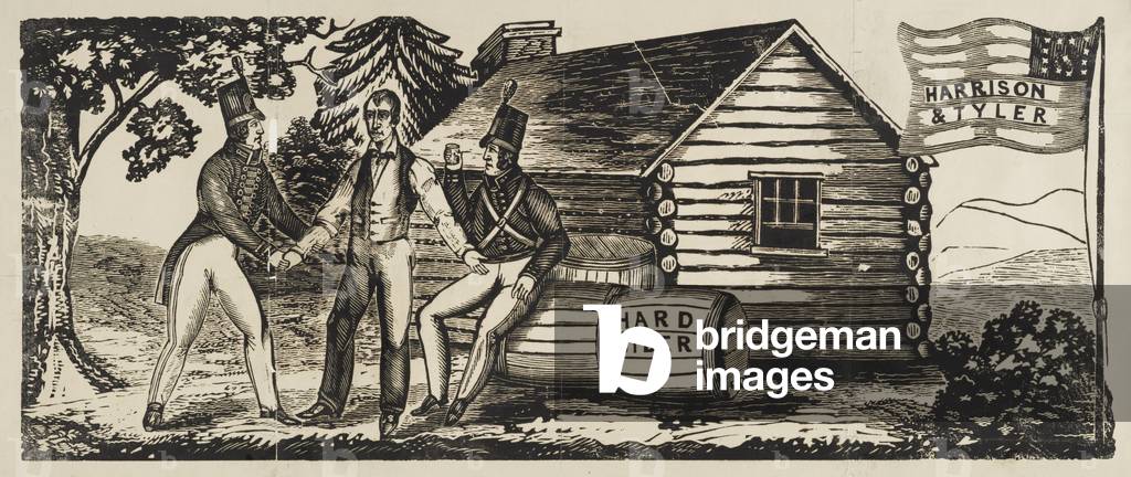 Harrison & Tyler campaign emblem cartoon. 1840