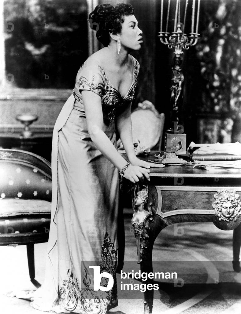 Soprano Leontyne Price at a rehearsal of AIDA, 1962