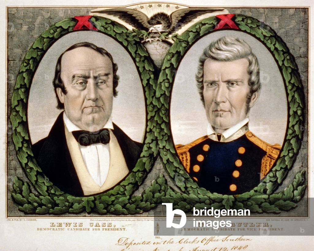 Lewis Cass and William O. Butler, Democratic Campaign Banner, c. 1848 (poster)