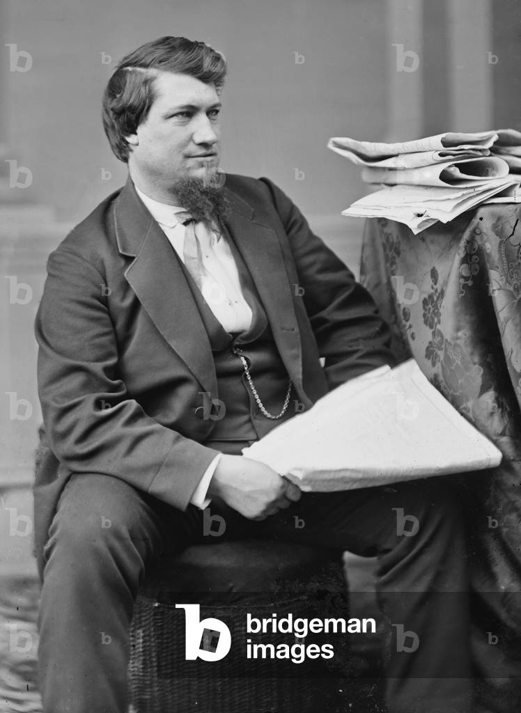 David Ross Locke (1833-1888), American humorist of Civil War era created the character of Petroleum Vesuvius Nasby, a crude, uninformed advocate for the Confederate South, in order to promote the Northern Civil War goals. c. 1868