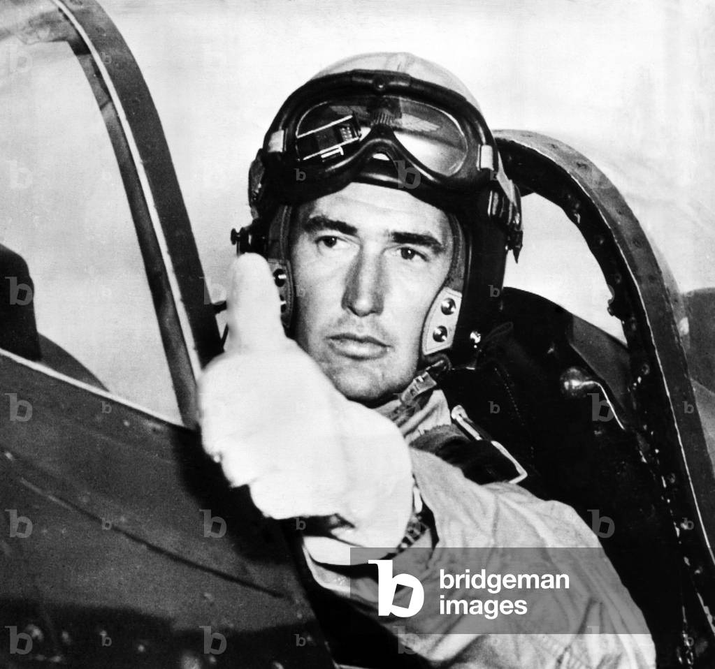 Ted Williams (1918-2002), American baseball player and Marine Corps pilot, c.1952