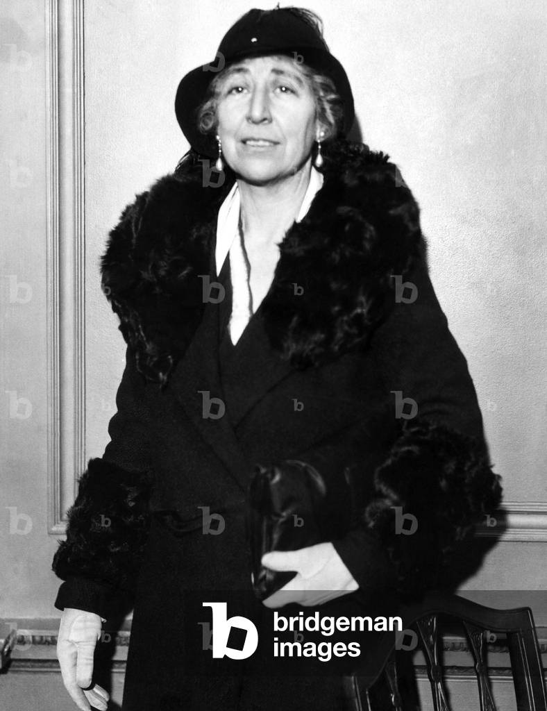 First female member of the U.S. House of Representatives, Jeannette Rankin, (1880-1973), c. 1932.
