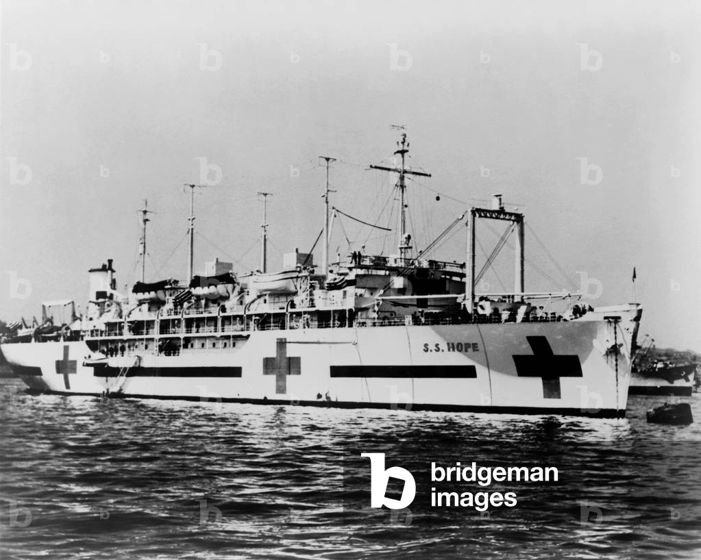 The SS HOPE was a peace-time hospital ship that took health education and improved care to developing nations in the 1960s. May 17, 1960