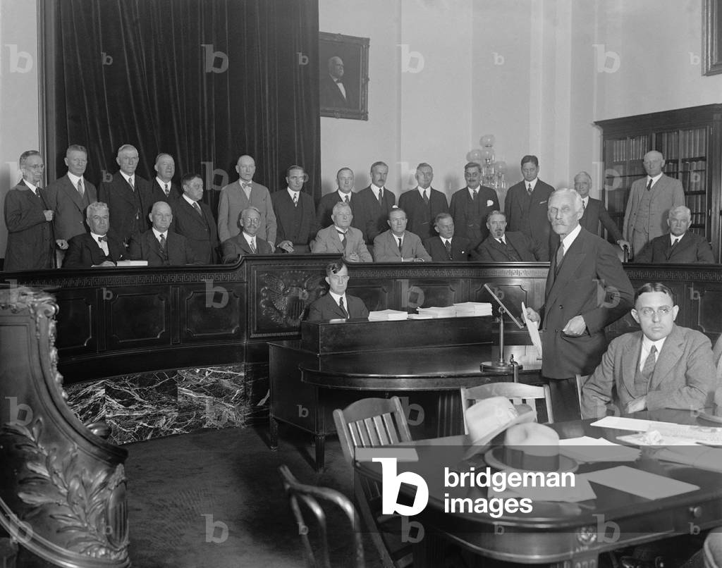 Andrew Mellon (1855-1937), Secretary of the Treasury, before House Ways and Means Committee on October 19, 1925