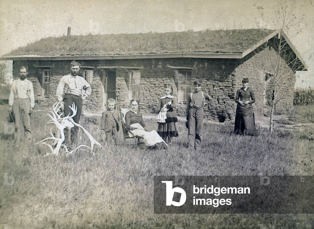 Morrison residence on Victoria Creek near Merna, Custer County, Nebraska. 1886