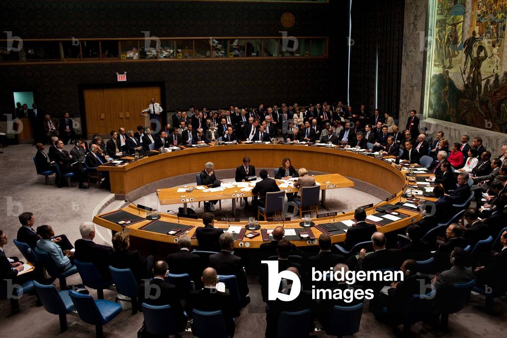 President Obama chairs a UN Security Council meeting attended by many world leaders at U.N. Headquarters in New York City. Sept. 24 2009. (BSWH_2011_8_275)