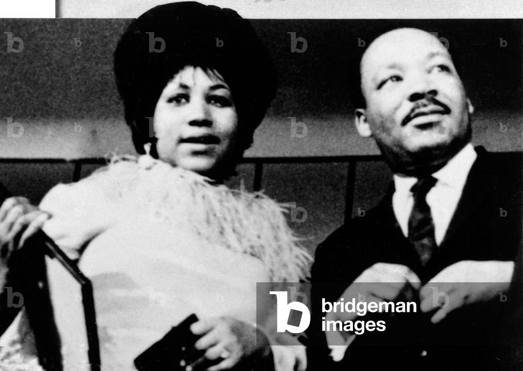 ARETHA FRANKLIN and DR.MARTIN LUTHER KING, JR., late 1960's.