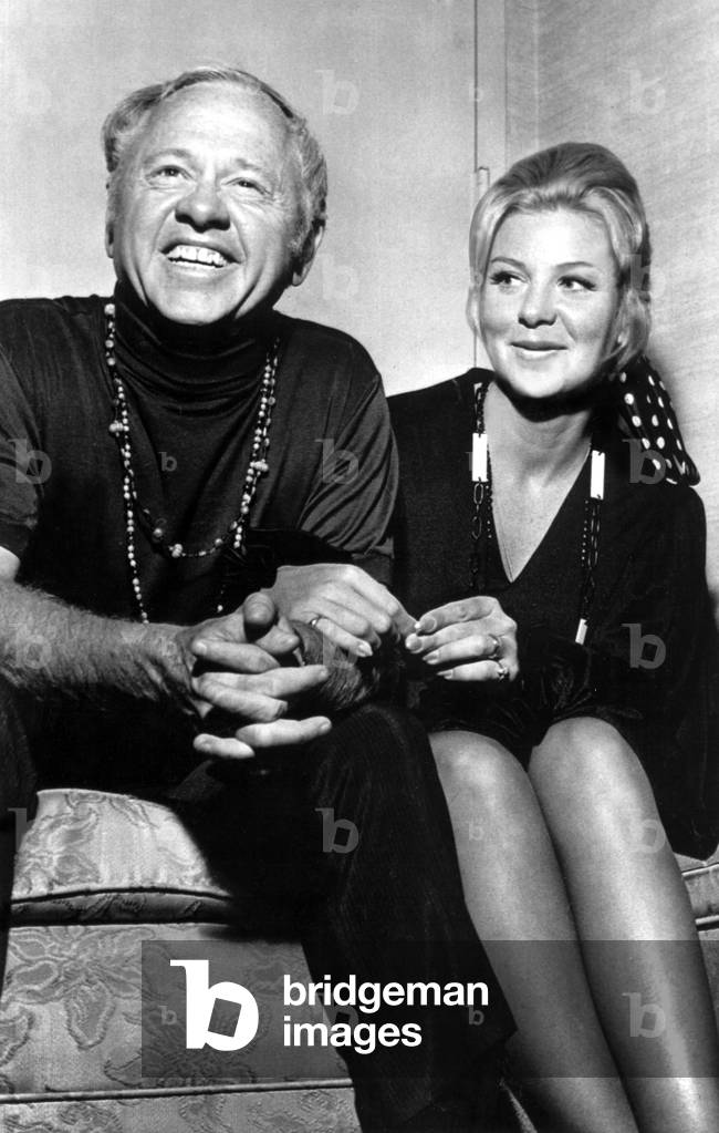 Mickey Rooney, with 7th wife, Carolyn Hockett, 1969
