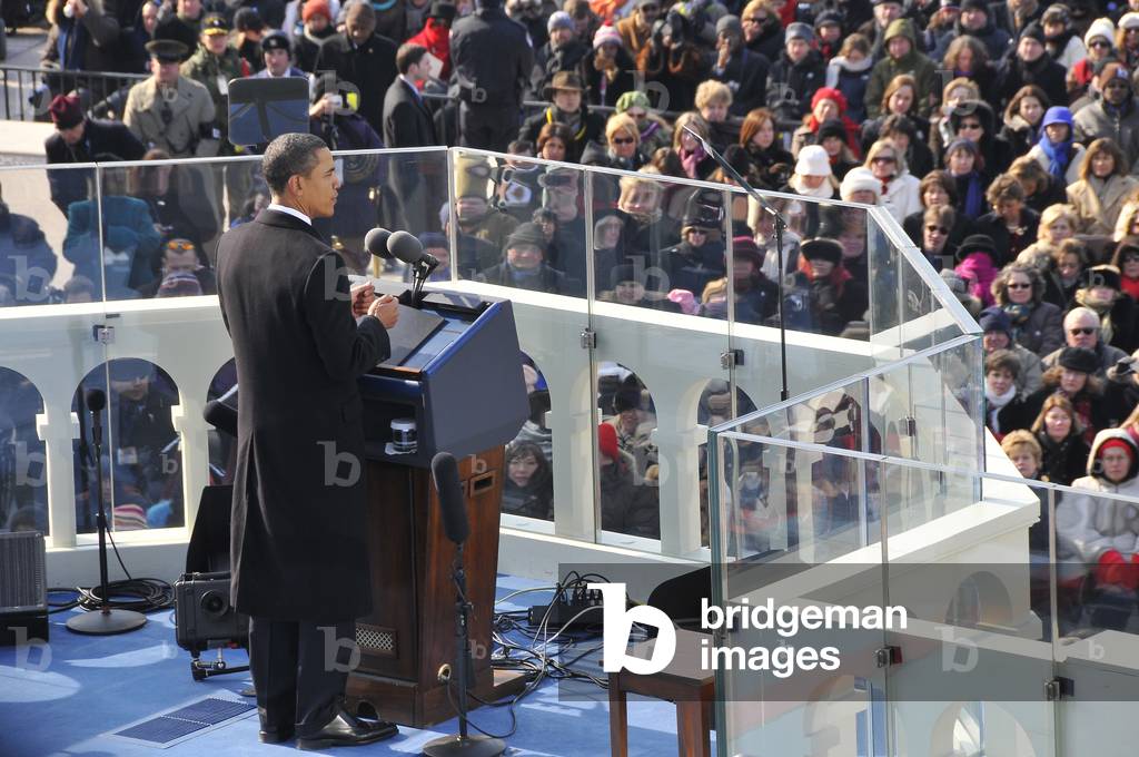 President Obama delivers his inaugural address. Jan. 20 2009. (BSWH_2011_8_194)