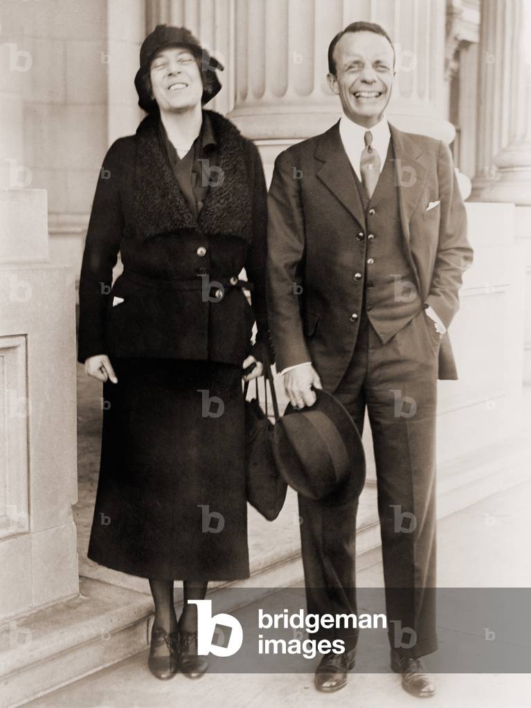 Alice Roosevelt Longworth (1884-1980), and her brother Theodore Roosevelt Jr. (1887-1944), share a joyful laugh in 1932. Of the Theodore Roosevelt children, these two were the most prominent and influential in their adult lives