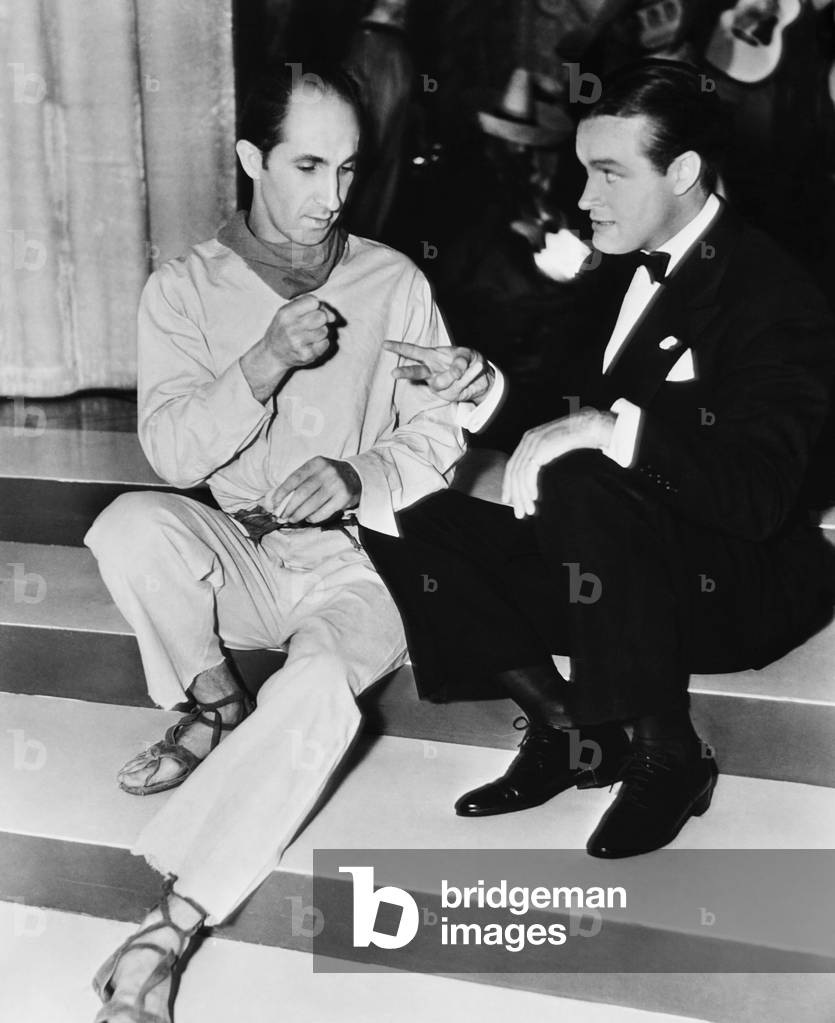 THE BIG BROADCAST OF 1938, from left: Ben Blue, Bob Hope on set, 1938
