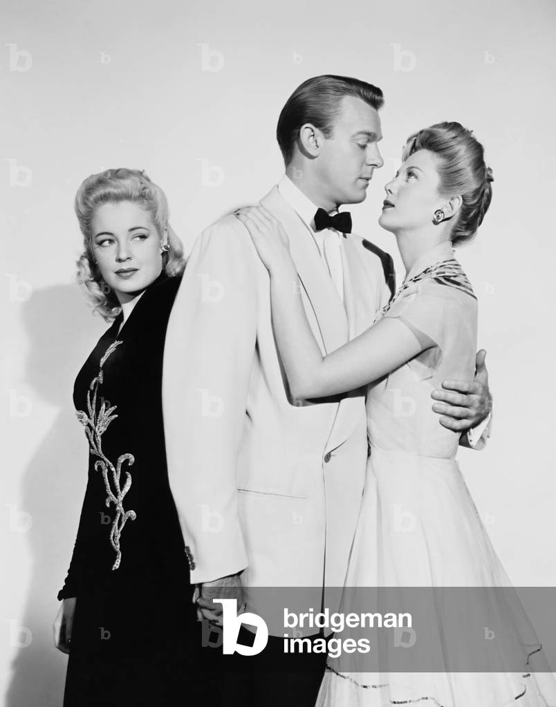 GOOD MORNING, JUDGE, from left: Mary Beth Hughes, Dennis O'Keefe, Louise Allbritton, 1943