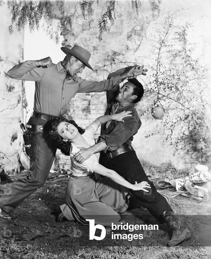 GARDEN OF EVIL, from left, Gary Cooper, Susan Hayward, Cameron Mitchell, 1954