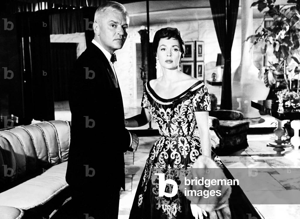 THE GLASS TOWER, (aka DER GLASEME TURM), from left, Peter van Eyck, Lilli Palmer, 1957