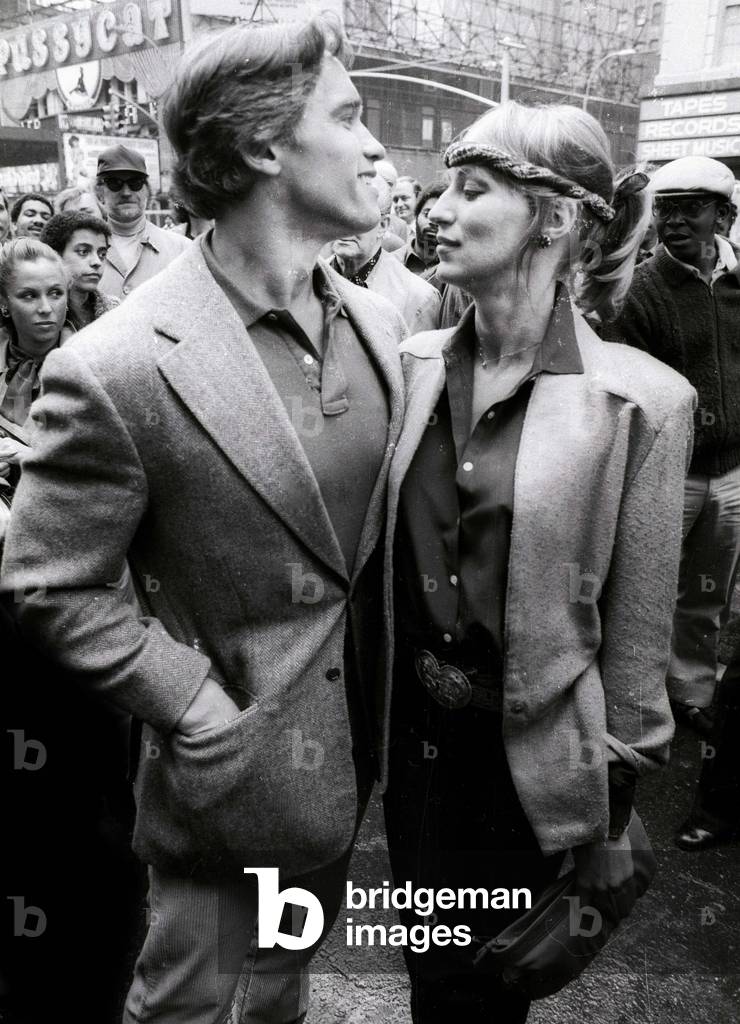 Arnold Schwarzenegger and Sandahl Bergmam, 1982 (photo)