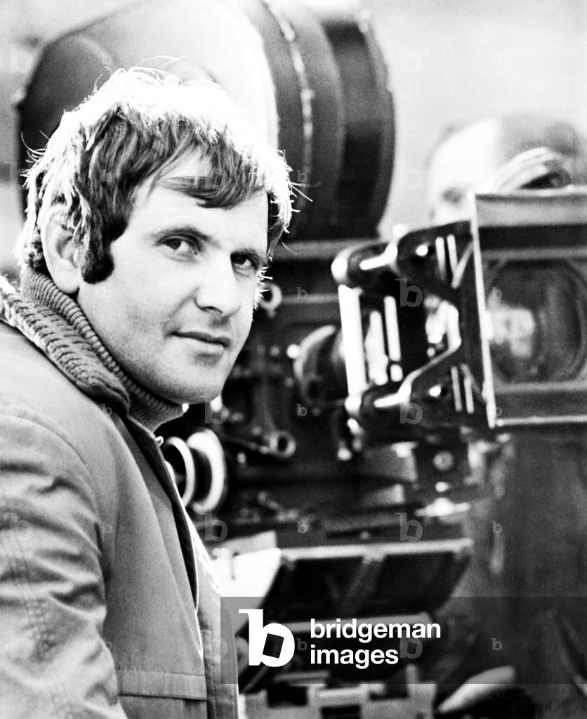 Director Peter Medak, on-set, 1972 (b/w photo)