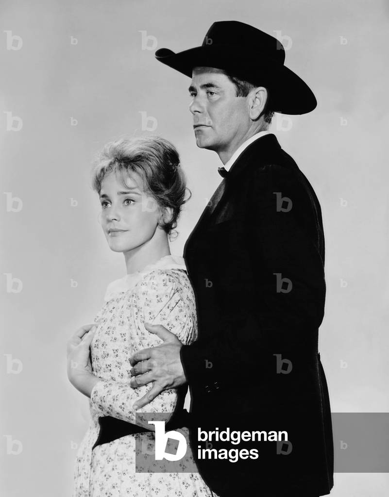 CIMARRON, from left: Maria Schell, Glenn Ford, 1960