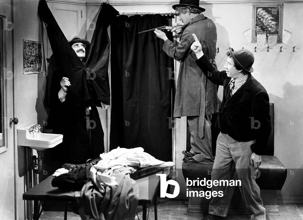 AT THE CIRCUS, from left, Groucho Marx, Harpo Marx, Chico Marx, 1939