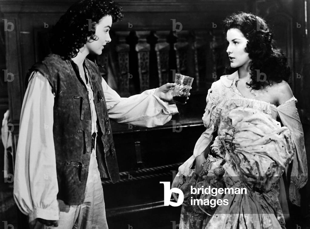 ANNE OF THE INDIES, from left, Jean Peters, Debra Paget, 1951