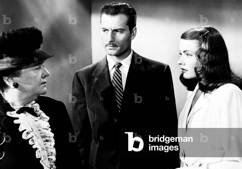 THE BRASHER DOUBLOON, from left, Florence Bates, George Montgomery, Nancy Guild, 1947