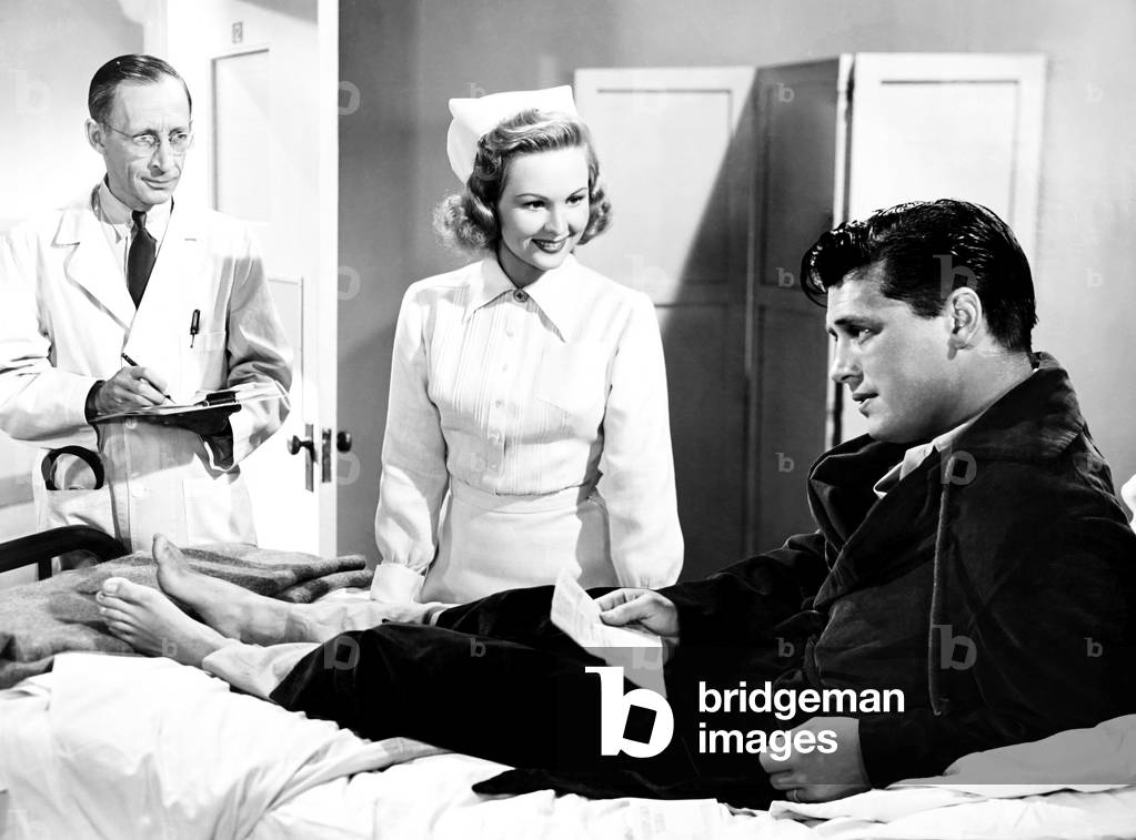 BACKFIRE, from left, Charles Lane, Virginia Mayo, Gordon MacRae, 1950