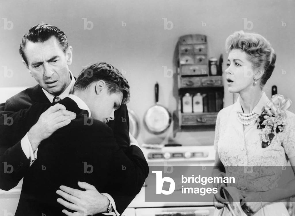 BLUE DENIM, from left: Macdonald Carey, Brandon De Wilde, Marsha Hunt, 1959