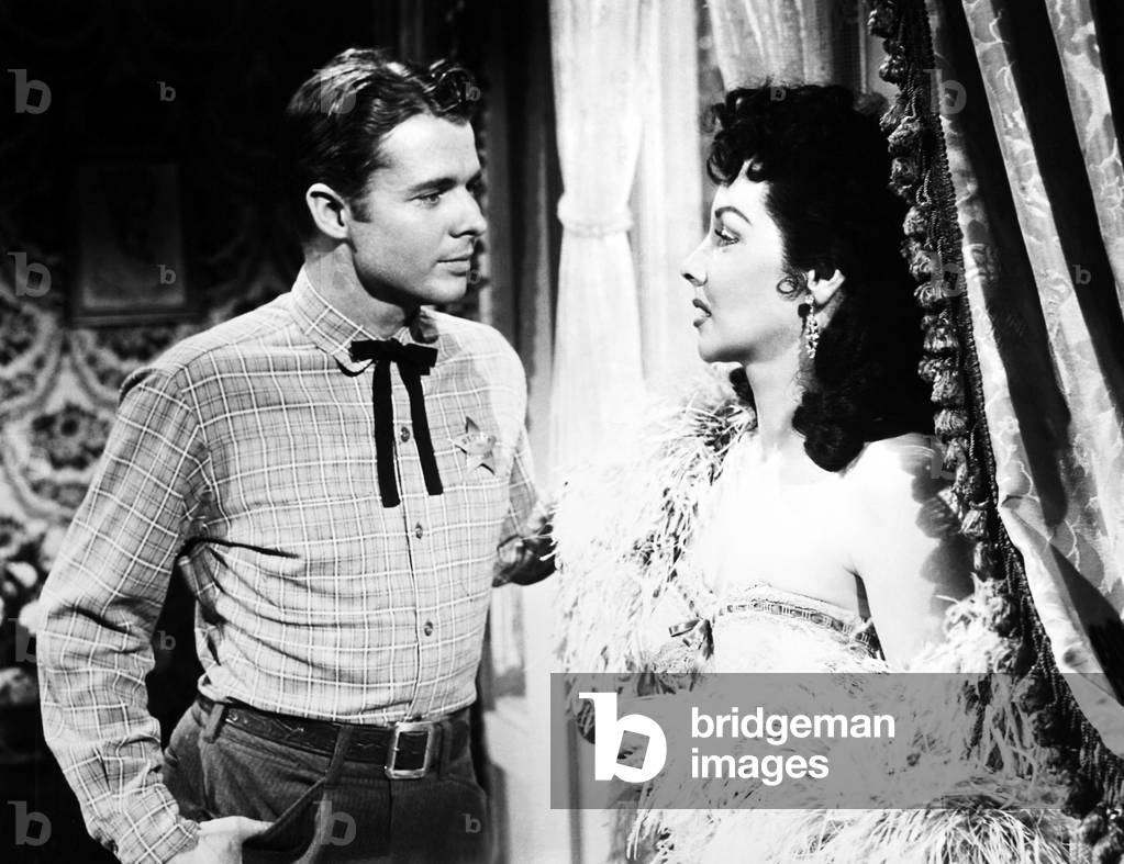 DESTRY, from left,  Audie Murphy, Mari Blanchard, 1954