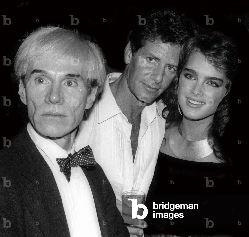 Andy Warhol, Calvin Klein, Brooke Shields at Studio 54, 1981 (photo)