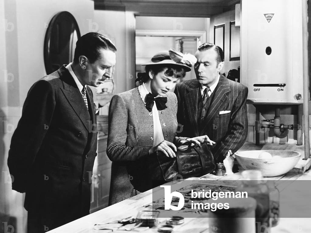CLUNY BROWN, from left: Reginald Gardiner, Jennifer Jones, Charles Boyer, 1946