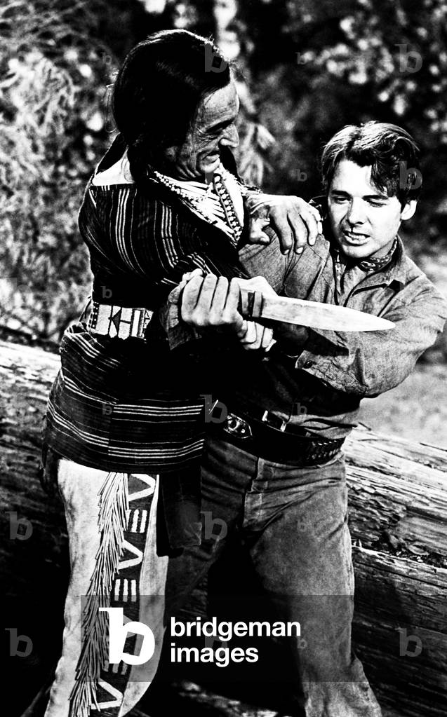 DRUMS ACROSS THE RIVER, Audie Murphy (rght), 1954