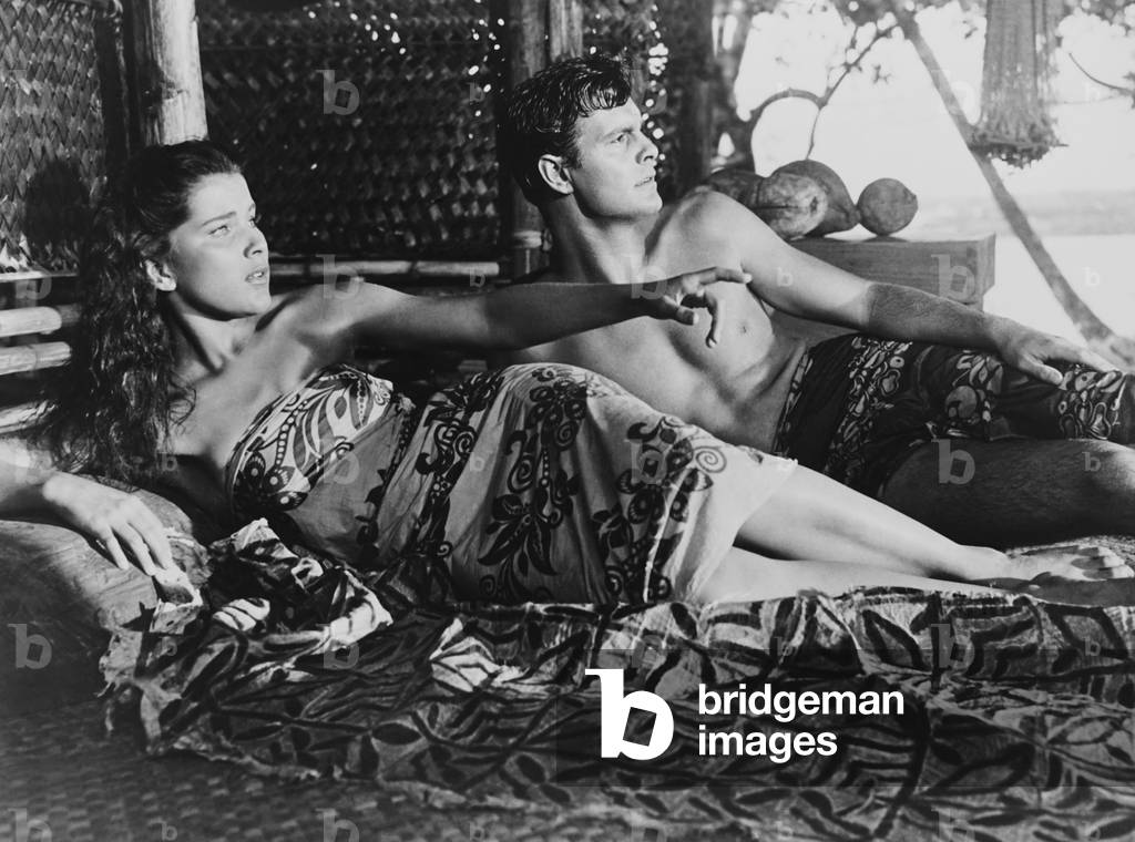 BIRD OF PARADISE, from left: Debra Paget, Louis Jourdan, 1951