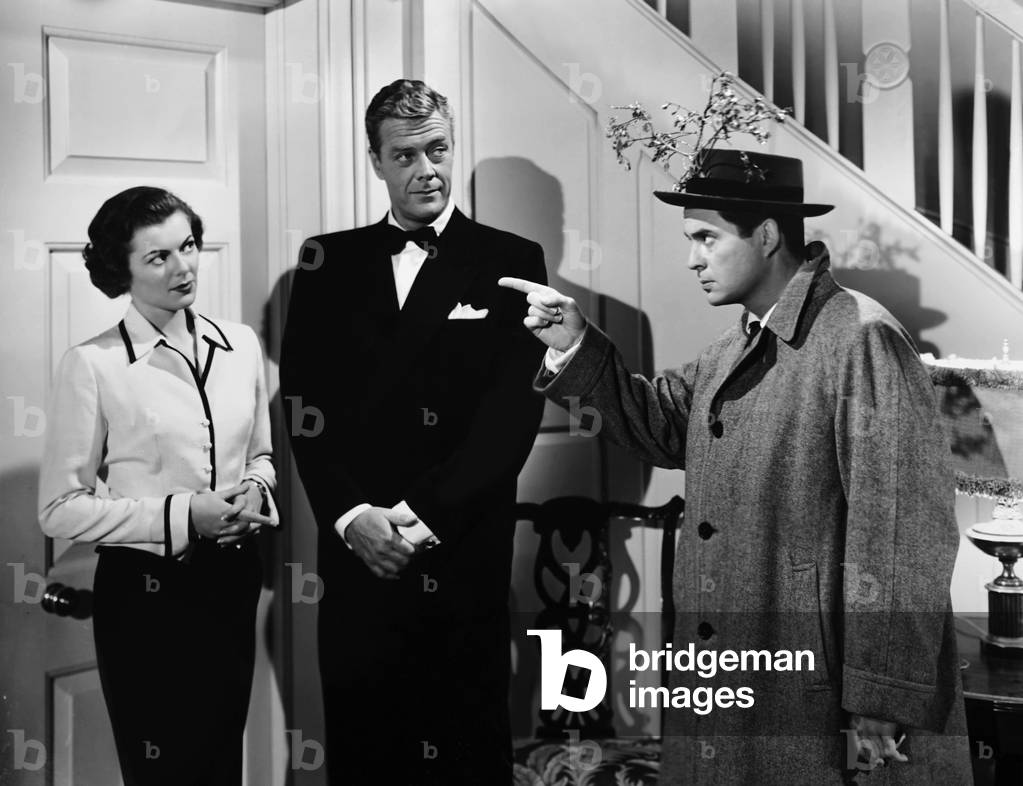 EMERGENCY WEDDING, from left: Barbara Hale, Willard Parker, Larry Parks, 1950